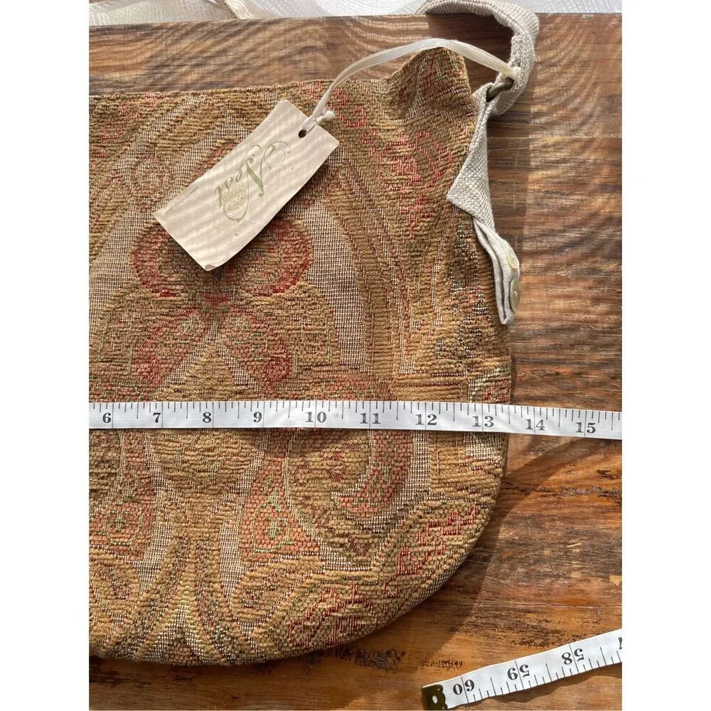 Nest Tapestry Shoulder‎ Bag Tan Red OS NWOT